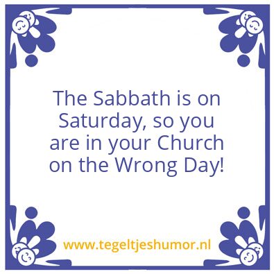 Tegeltje: Sabbath,