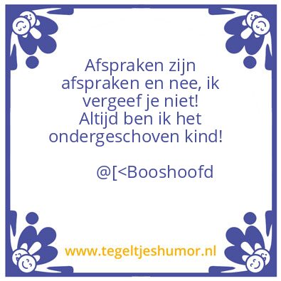 Tegeltje: Stout