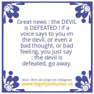 Tegeltje: Great news