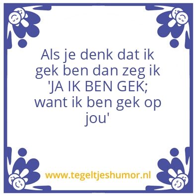 Tegeltje: Gekke werk