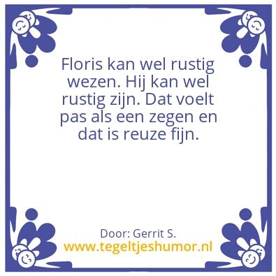 Tegeltje: Ik ben Gerrit.