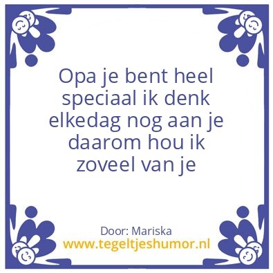Tegeltje: Opa