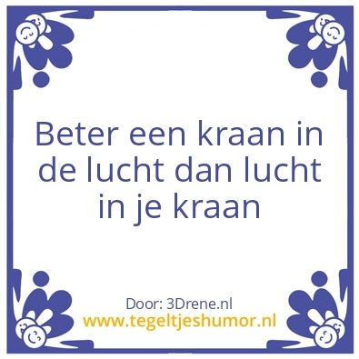 Tegeltje: Kraan