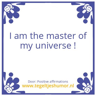 Tegeltje: universe