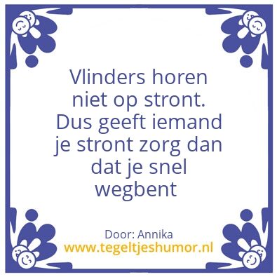Tegeltje: Stront