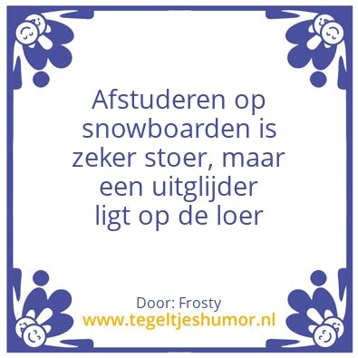 Tegeltje: Sneeuw
