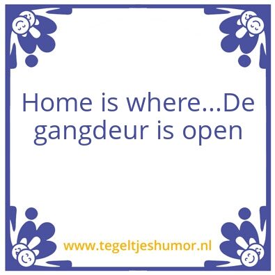 Tegeltje: Gangdeur
