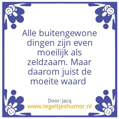 Tegeltje: Buitengewoon