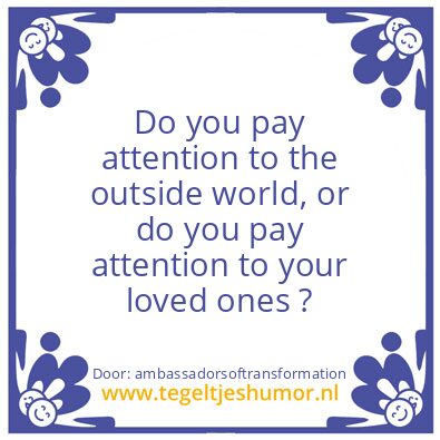 Tegeltje: attention