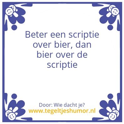 Tegeltje: Bier