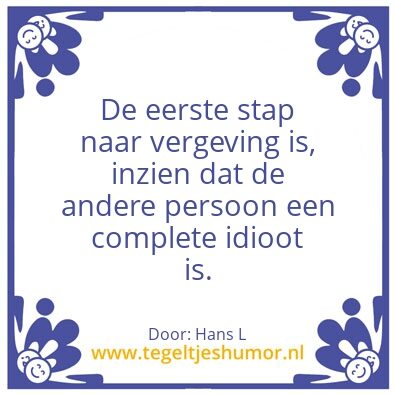 Tegeltje: Vergeving