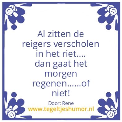 Tegeltje: Reiger