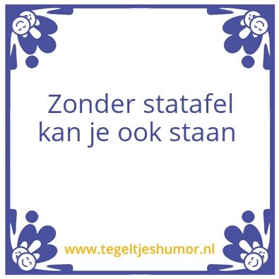 Tegeltje: Tafel