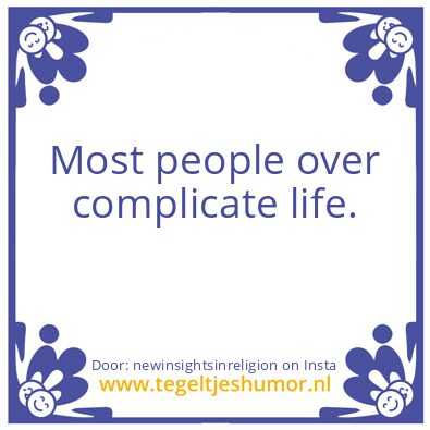 Tegeltje: Most people