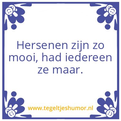 Tegeltje: Hersenen