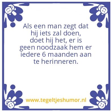 Tegeltje: Man