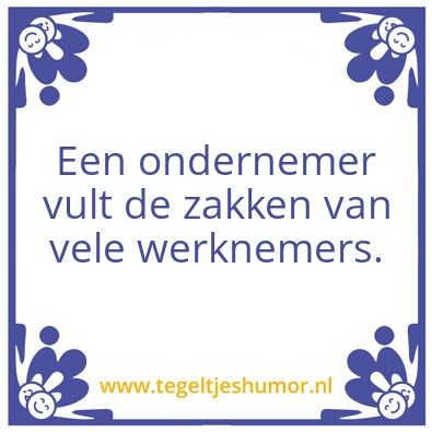 Tegeltje: Ondernemers