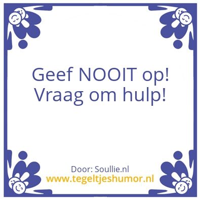 Tegeltje: Tip