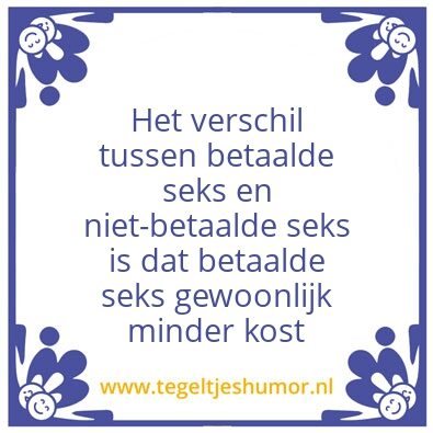 Tegeltje: humor