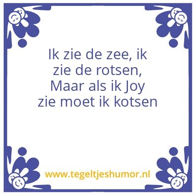 Tegeltje: Joy