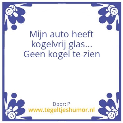 Tegeltje: Kogelvrij
