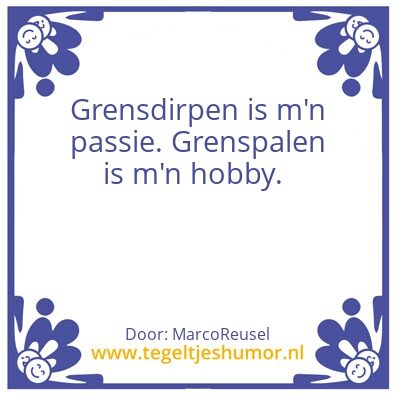 Tegeltje: grens