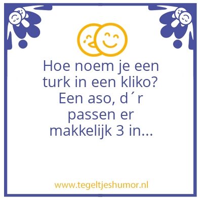 Tegeltje: Turkenhumor