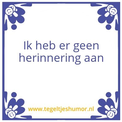 Tegeltje: U