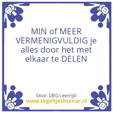 Tegeltje: delen