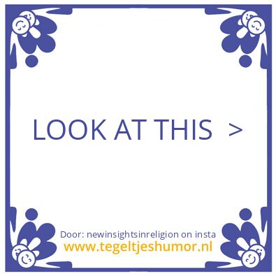 Tegeltje: insecure people.