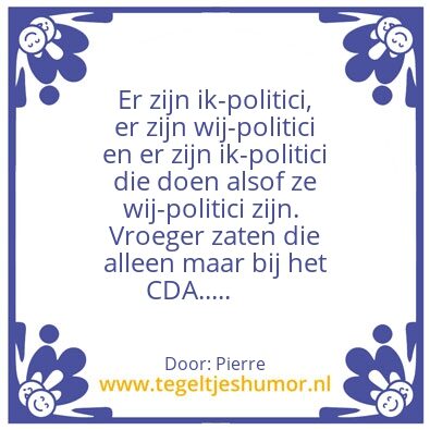 Tegeltje: Politici