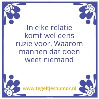 Tegeltje: Ruzie