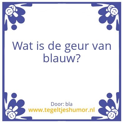Tegeltje: bla