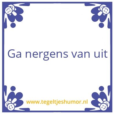 Tegeltje: Frans