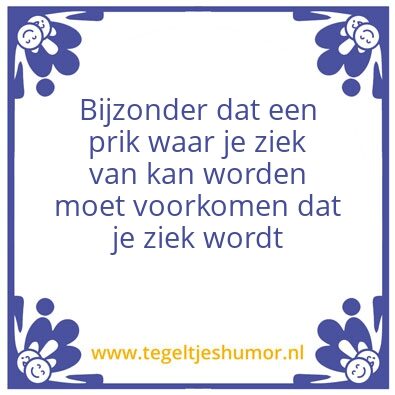 Tegeltje: Prik