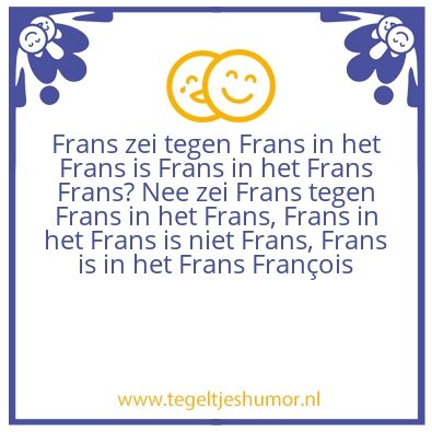 Tegeltje: Frans
