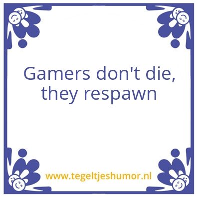 Tegeltje: gamers