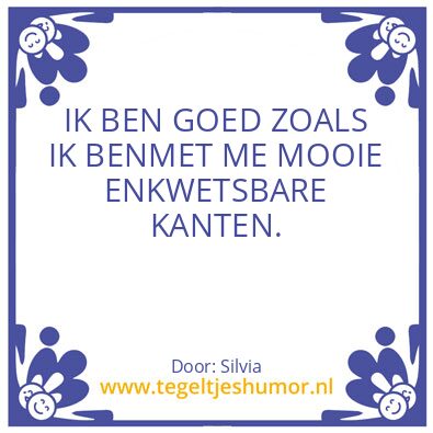 Tegeltje: Eigenwaarde