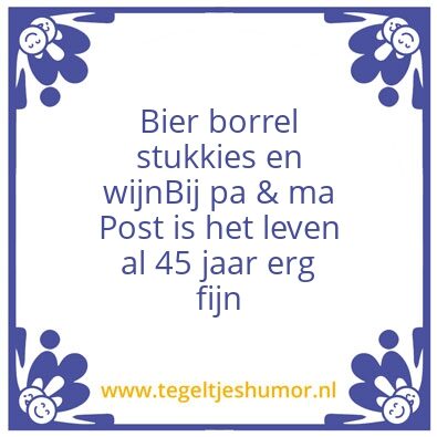 Tegeltje: 45 jaar