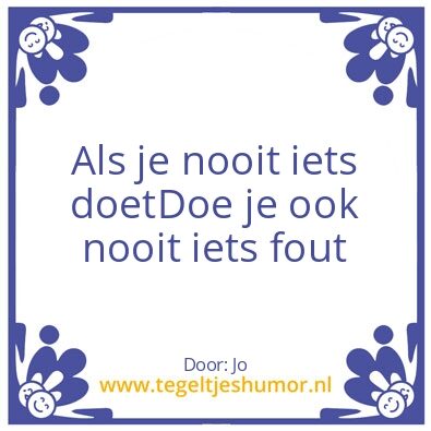 Tegeltje: spreuk