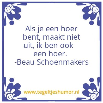 Tegeltje: Hoer