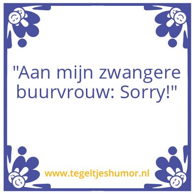 Tegeltje: Zwanger