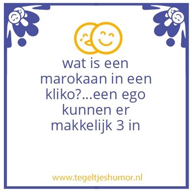 Tegeltje: mop van marco