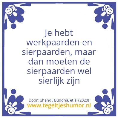 Tegeltje: Werkpaarden