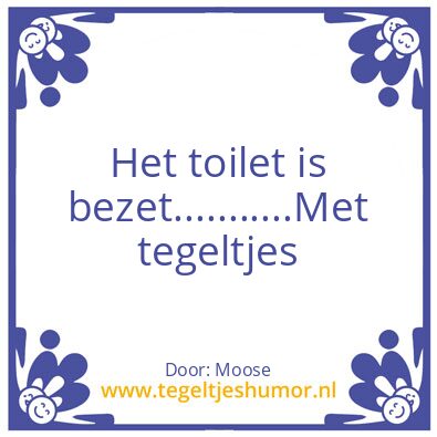 Tegeltje: Toilet