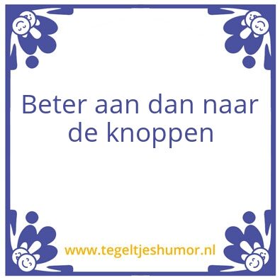 Tegeltje: Knoppen