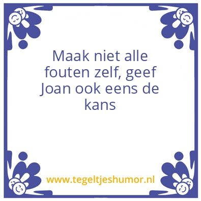 Tegeltje: Fouten