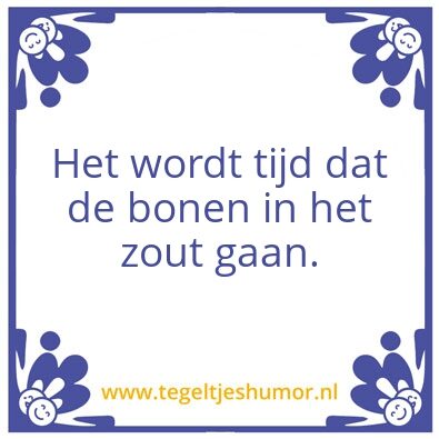 Tegeltje: Bonen