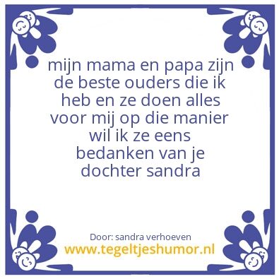 Tegeltje: ouders