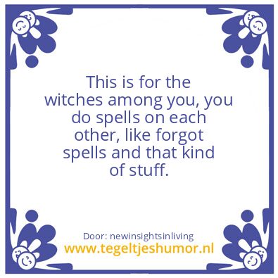 Tegeltje: witches